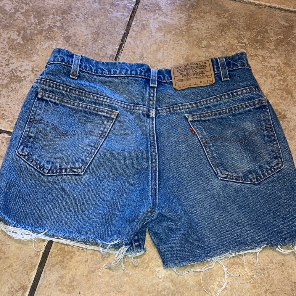 Vintage Orange Tab Levi’s Cut off Jean Shorts 34